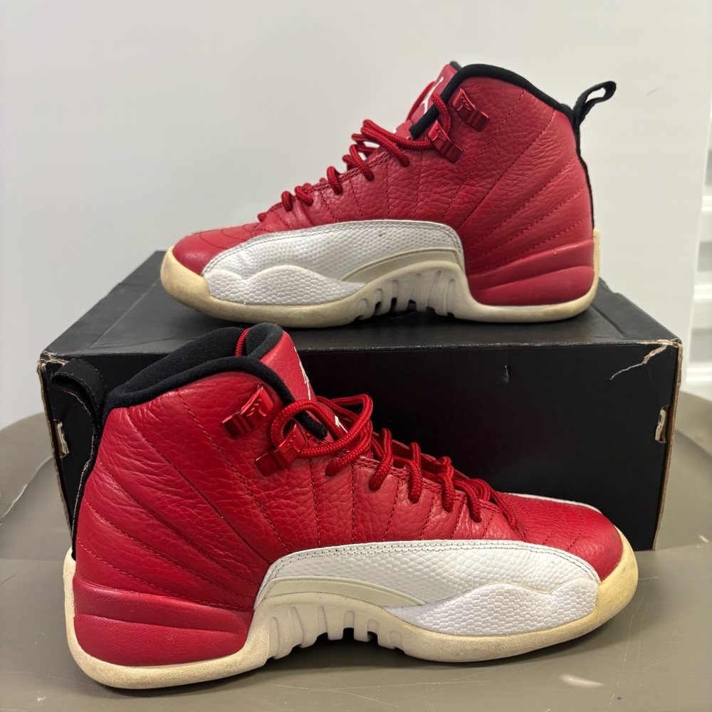 Jordan 12 Retro BG Gym Red Sneakers     6W/4.5Y